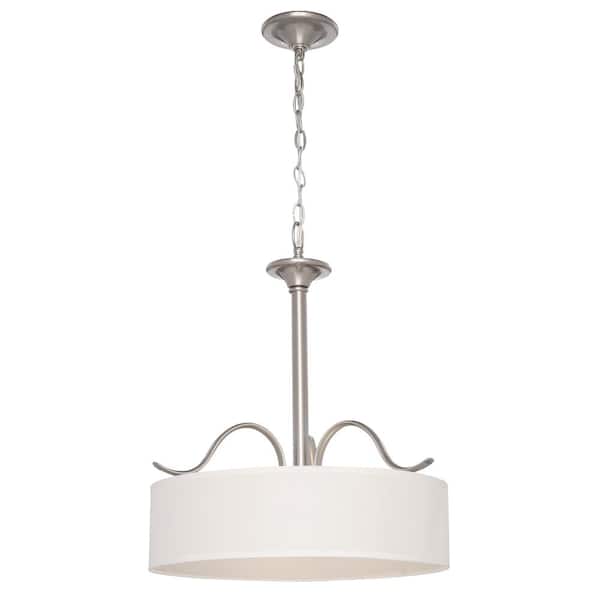 Progress Lighting Inspire 3-Light Brushed Nickel Transitional Chandelier