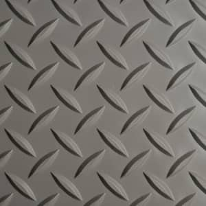 Gray 36 in. x 8 ft. Vinyl Diamond Plate Commercial Grade Matting