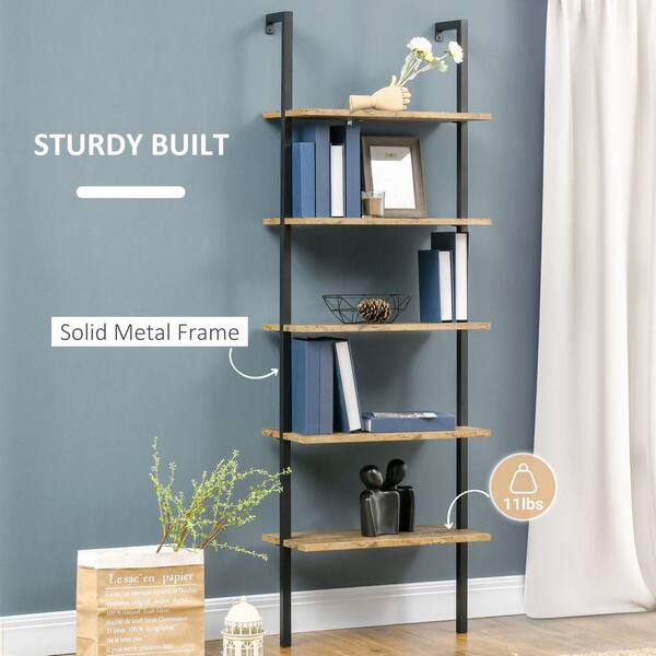 https://images.thdstatic.com/productImages/42fade0f-a678-4689-9651-dfb26b84a23c/svn/brown-homcom-bookcases-bookshelves-838-111v80-fa_600.jpg