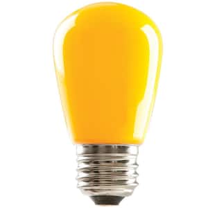 11-Watt Equivalent 1.4-Watt S14 Dimmable LED Sign Light Bulb Yellow IP65 Wet Location (25-Pack) 80521