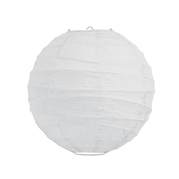 LUMABASE CrissCross 12 in. x 12 in. White Round Paper Lantern (5-Pack)