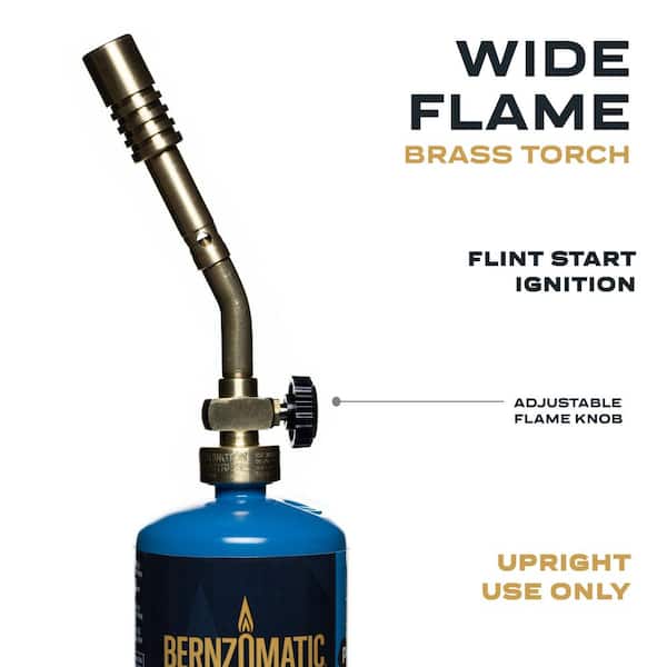 Bernzomatic Wide Flame Brass Propane Gas Torch JT680 - The Home Depot