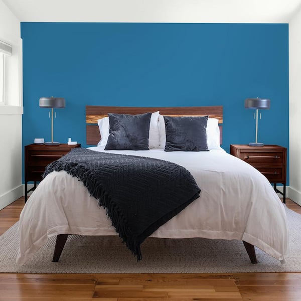 Glidden Premium 1 gal. PPG1158-6 Blue Oasis Flat Interior Latex