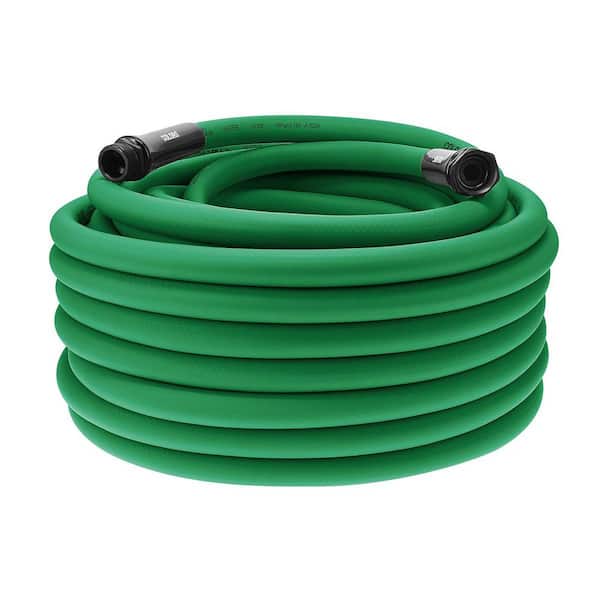 Colors Series 5/8 in. x 100 ft. 3/4 in. 11-1/2 GHT Fittings Garden Hose with Standard Grip in Forest Green