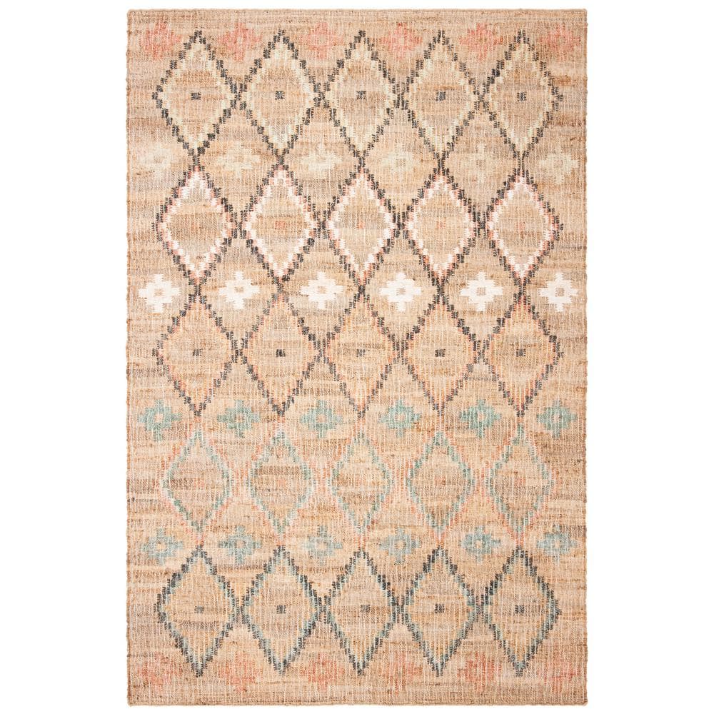 Bohemian Bliss Blue Cotton 24" Square Handwoven Accent Rug