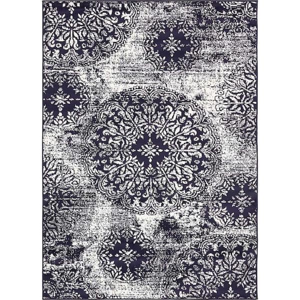 Unique Loom Sofia Grand Navy Blue 4' 0 x 6' 0 Area Rug