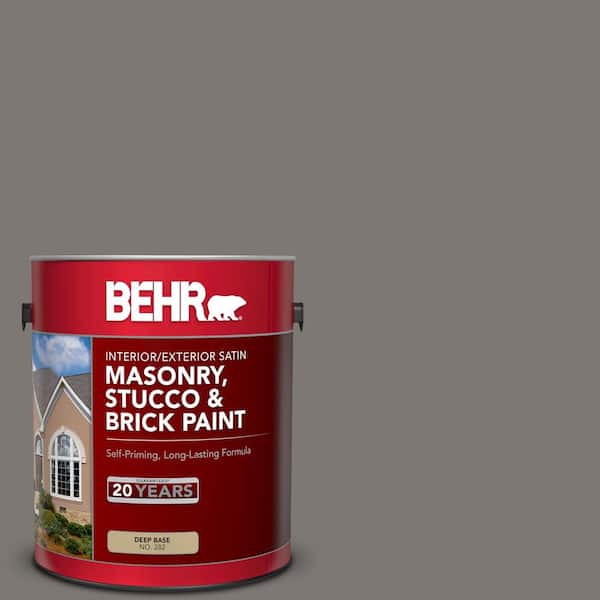 1 gal. #PFC-74 Tarnished Silver Satin Interior/Exterior Masonry, Stucco and Brick Paint