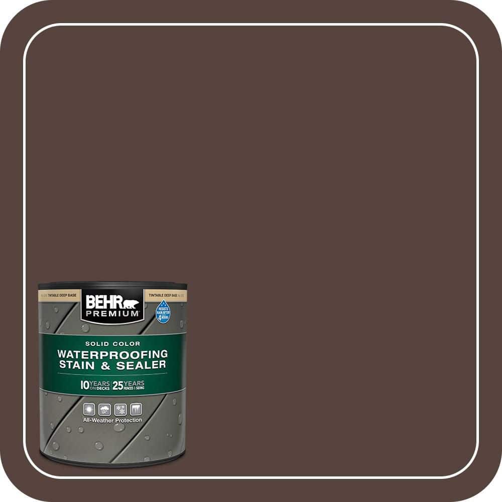 BEHR PREMIUM 1 qt. #PPF-51 Dark Walnut Solid Color Waterproofing 