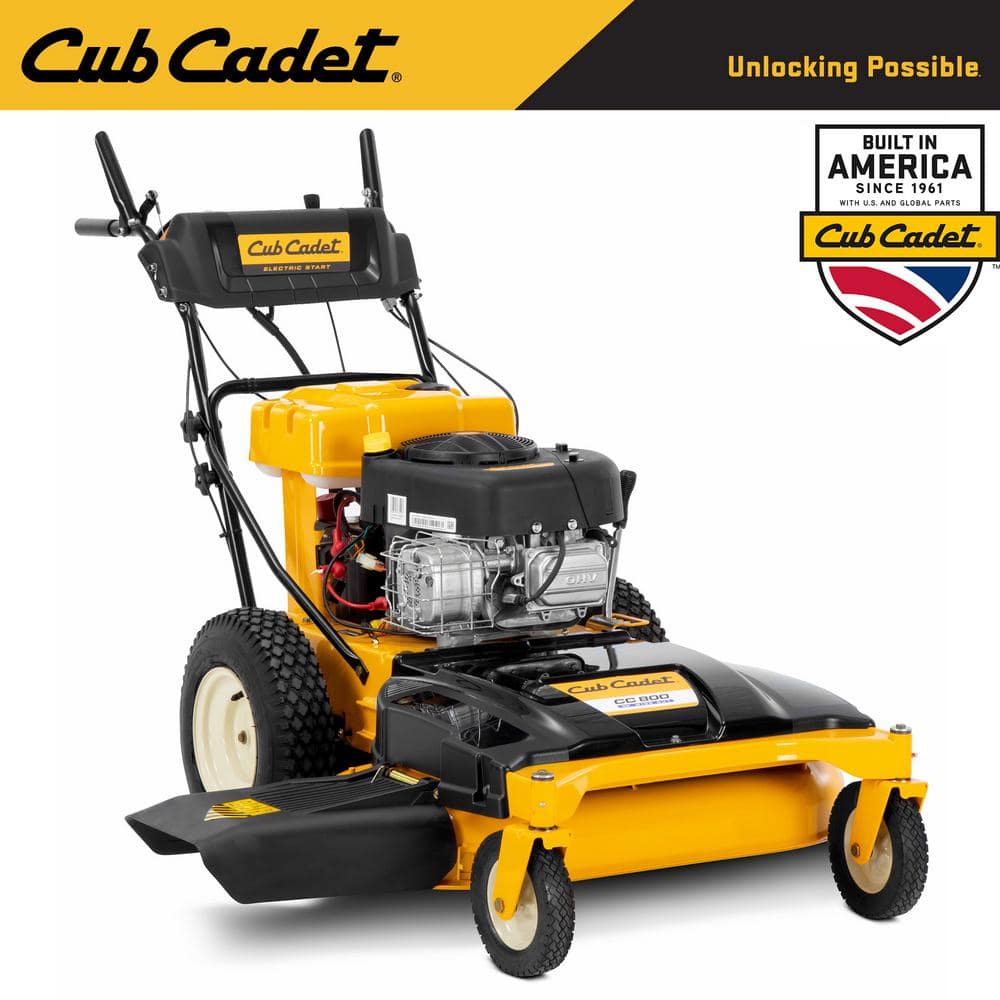 Cub Cadet 33 in. 10.5 HP Briggs and Stratton Electric Start Gas Engine Wide Area Walk Behind Self Propelled Lawn Mower CC800 The Home Depot