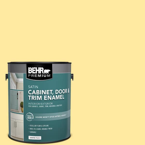 1 gal. #P300-4 Rise and Shine Satin Enamel Interior/Exterior Cabinet, Door & Trim Paint