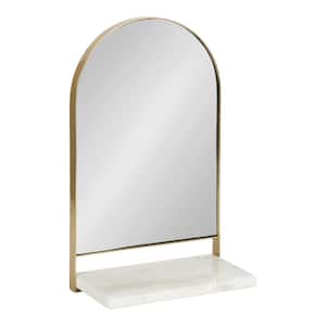 Chadwin 12.00 in. W x 20.00 in. H Gold Arch Modern Framed Decorative Wall Mirror