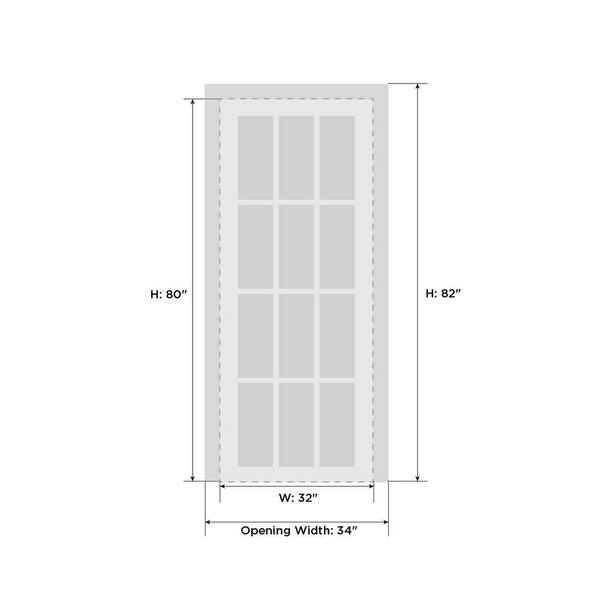 Sartodoors 32 in. x 80 in. 1 Panel White Finished Solid Wood