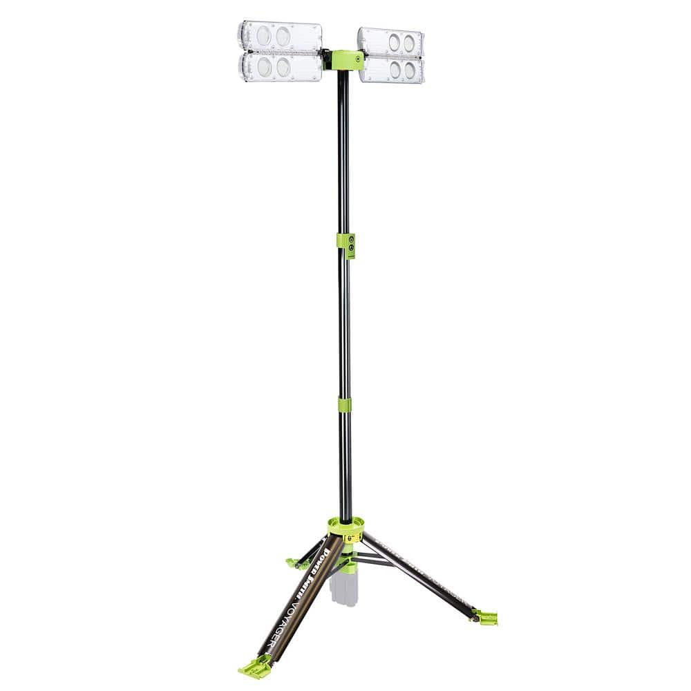 Voyager Collapsible Cordless LED Work Light with Aluminum Tripod