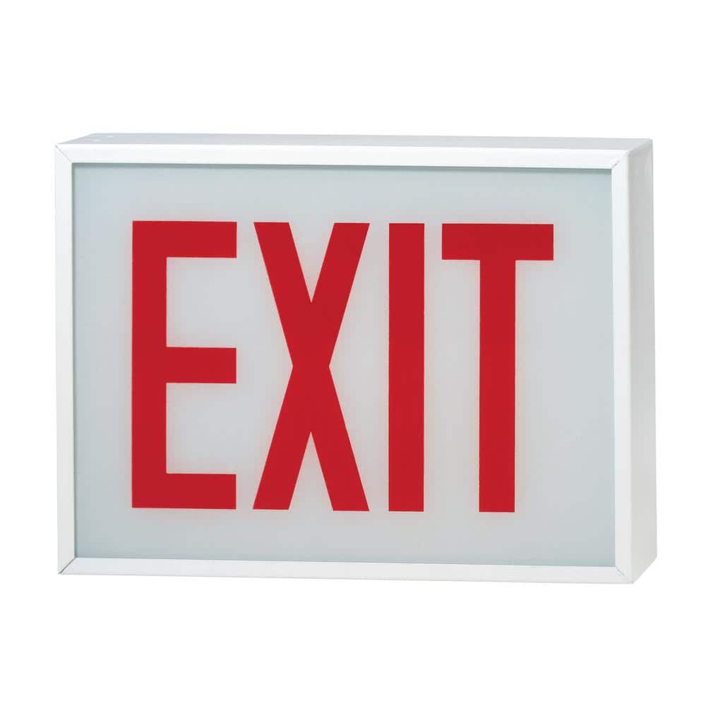 SureLites CHX Series 3Watt White Integrated LED Steel Exit Sign, City