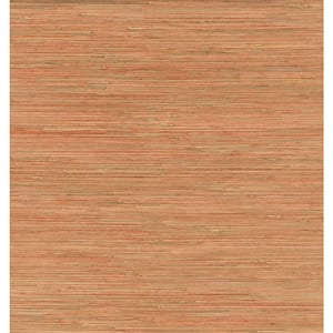 Shuang Coral Handmade Grasscloth Non-Pasted Grass Cloth Wallpaper