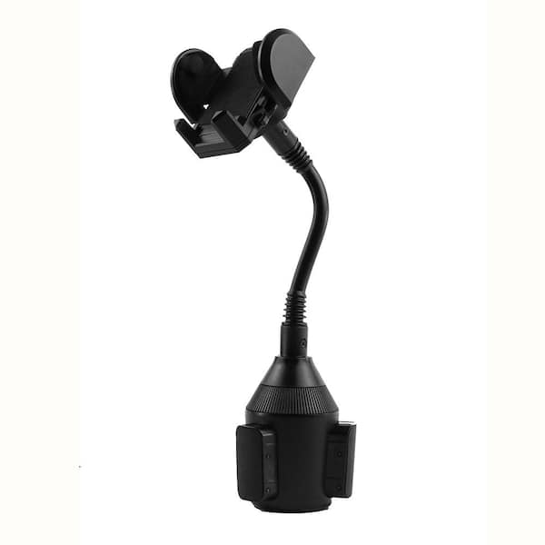 Armor All Universal Cup Holder Gooseneck Phone Mount with Expandable Rubber  Grips and Flexible Neck Design AMH3-1003-BLK - The Home Depot