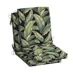 20 in.x 24 in. Outdoor High Back Dining Chair Cushion in Onyx Cebu (2-Pack)