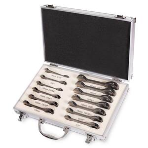 ELITE SAE and MM Stubby Combination Ratcheting Wrench Set (13-Piece)