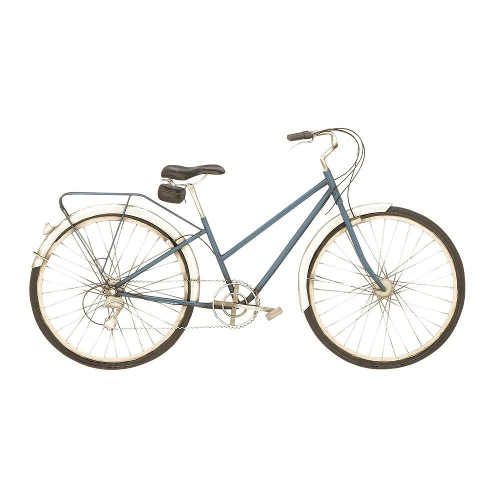 Industrial Brown and Black Iron Bicycle Wall Sculpture