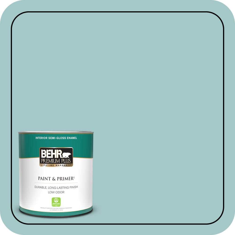1 qt. #PPU13-10 Ocean Boulevard Semi-Gloss Enamel Low Odor Interior Paint & Primer price history on PriceWatchPro