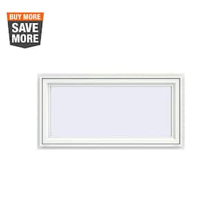 47.5 in. x 23.5 in. V-4500 Series White Vinyl Insulated Awning Window with Fiberglass Mesh Screen