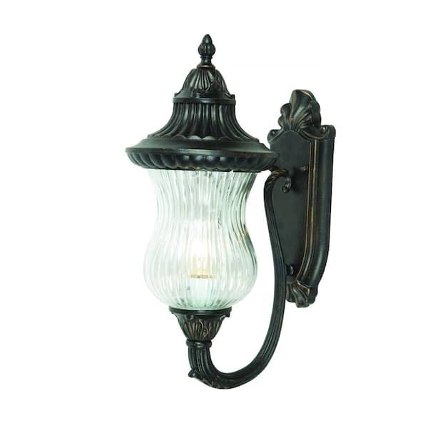 Yosemite Home Decor Matteo Collection 2-Light Oil-Rubbed Bronze Outdoor Wall Lantern Sconce