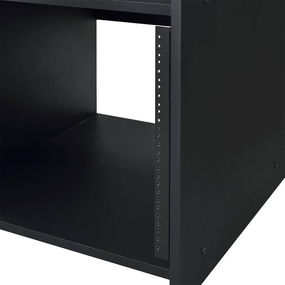 Studio Black 71" Music Desk with Keyboard Tray and Headphone Hooks