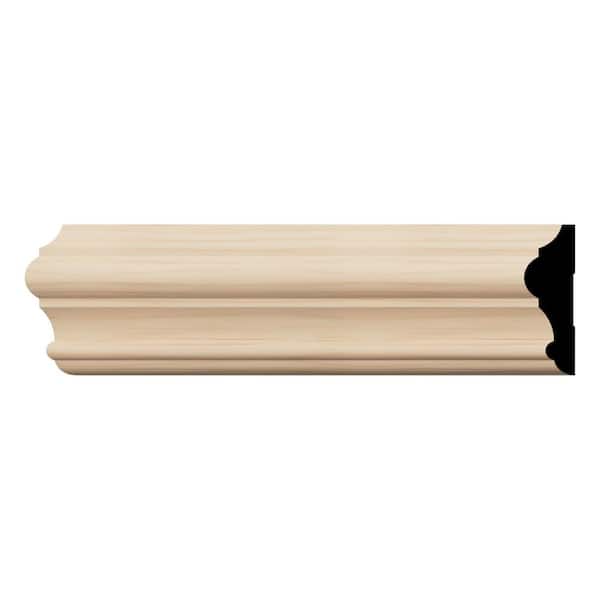 WM397 1 in. D x 3.5 in. W x 96 in. L Wood Alder Chair Rail Moulding