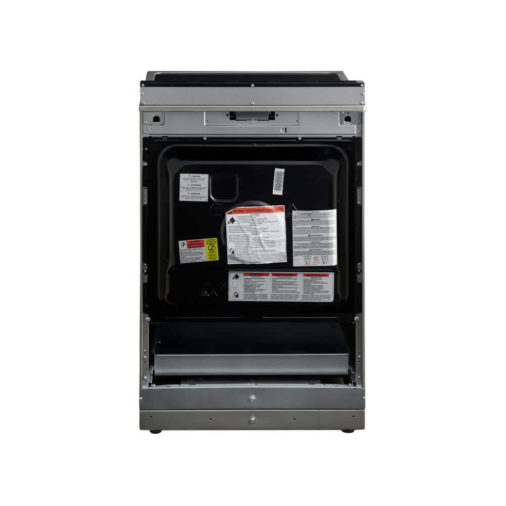 24" Stainless Steel Electric Range with Convection Oven and Glass Top