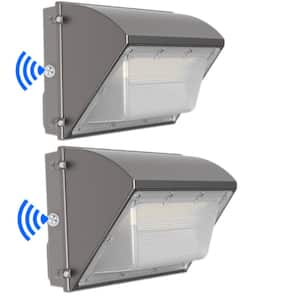 800- Watt Equivalent Integrated LED Bronze Dusk to Dawn Wall Pack Light, 5000K Commercial LED Security Light (2-Pack)