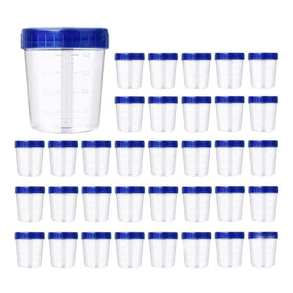 4 oz. Clear Plastic Mini Food Storage Containers with Lids Screw Top Airtight Stackable for Condiments 40-Pack