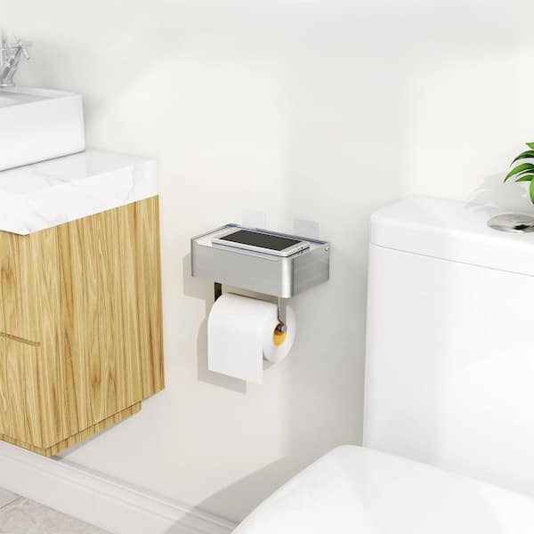 YUET Wall Mounted Toilet Paper Holder – SUS 304 Stainless Steel, Chrome Polished, Fits Jumbo Rolls, Anti-Rotation, Horizontal Or Vertical Installation, With Hardware