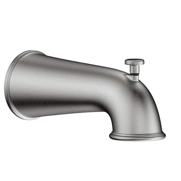 GIVING TREE 1/2 in. Slip-On Tub Spout Front Diverter, Brushed Nickel