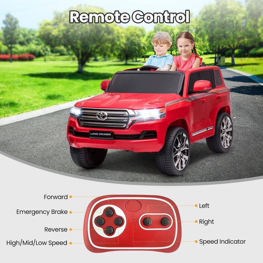 Red 12V Kids Ride-On Tractor with Trailer and Remote