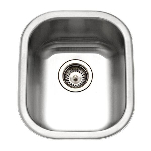 HOUZER Club Series Undermount Stainless Steel 15 in. Single Bowl Kitchen Sink in Brushed Satin