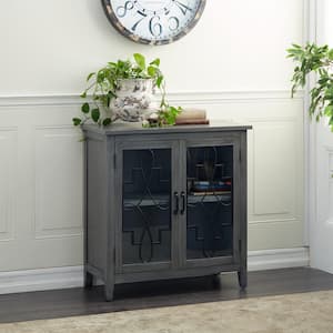 Gray Contemporary Style Wood Cabinet