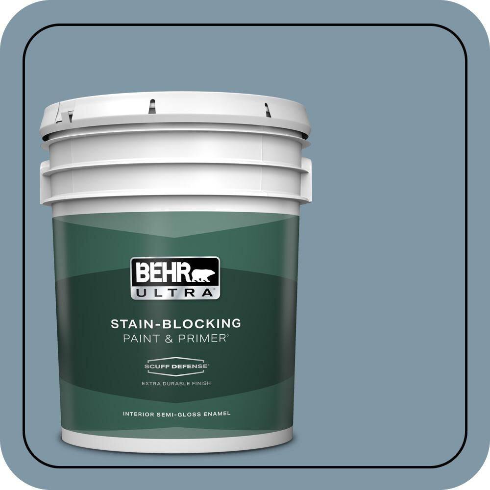 5 gal. #560F-5 Bleached Denim Extra Durable Semi-Gloss Enamel Interior Paint & Primer price history on PriceWatchPro