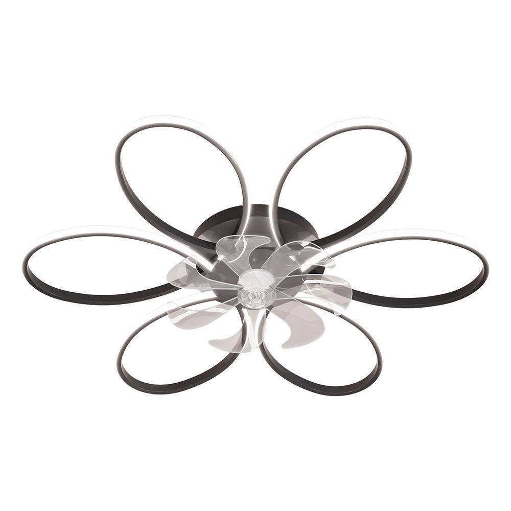35 in. Indoor Black Ceiling Fan with Adjustable White Integrated LED, Remote Included price history on PriceWatchPro