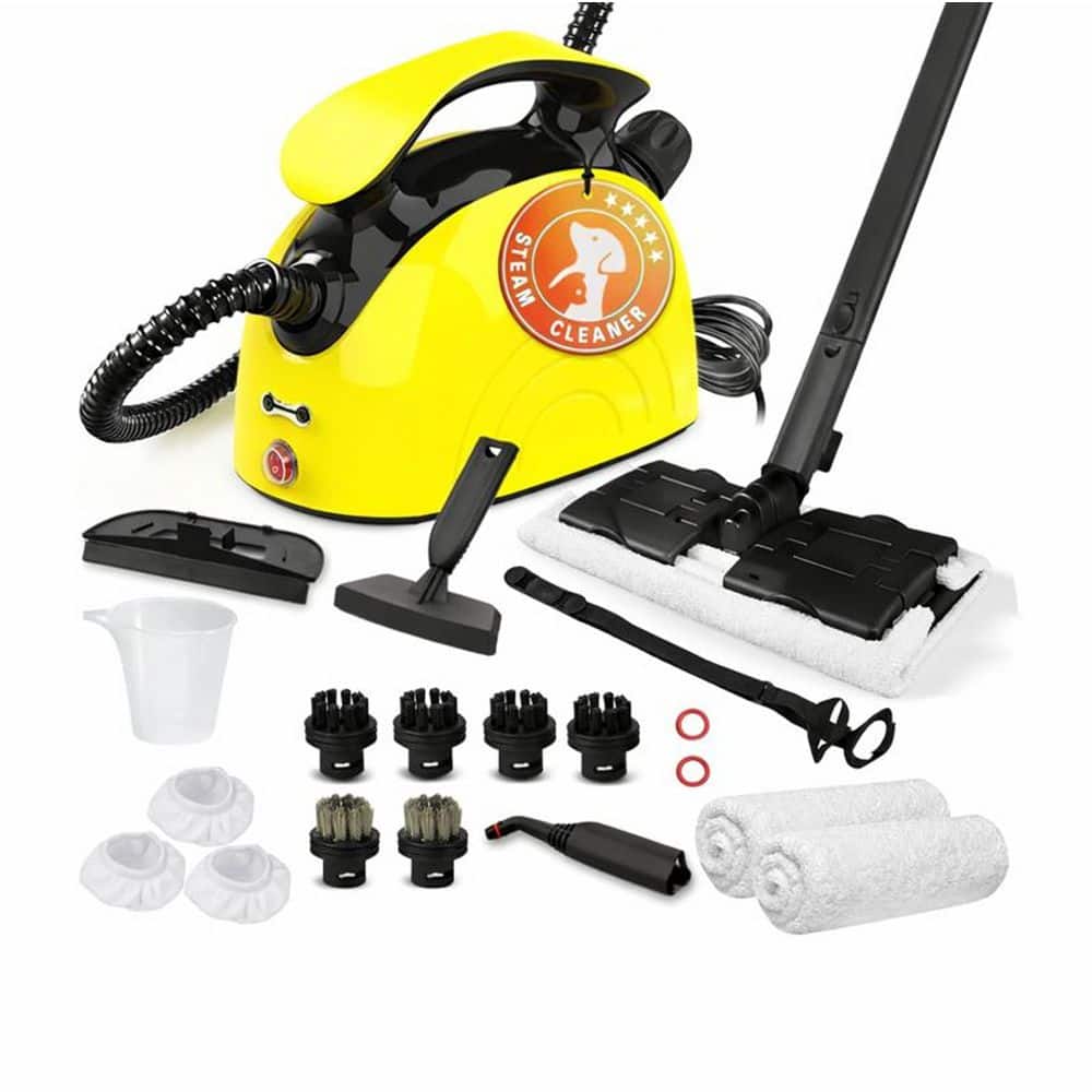 1100W High-Temperature Corded Steam Cleaner w 1. 08L Tank, Child Lock for Floors, Tiles, Grout, Carpet, Cars, Yellow price history on PriceWatchPro