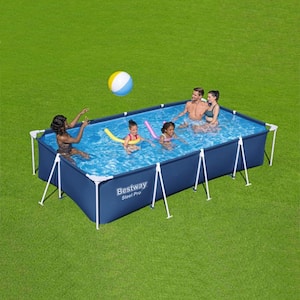 Steel Pro 13 ft. x 32 in. Rectangular Above Ground Swimming Hard Side Pool, Blue