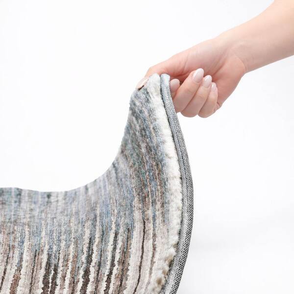 Dream Shag Premium Machine Washable Abstract ADS604 Sky 2 ft. x 7 ft. Runner Rug