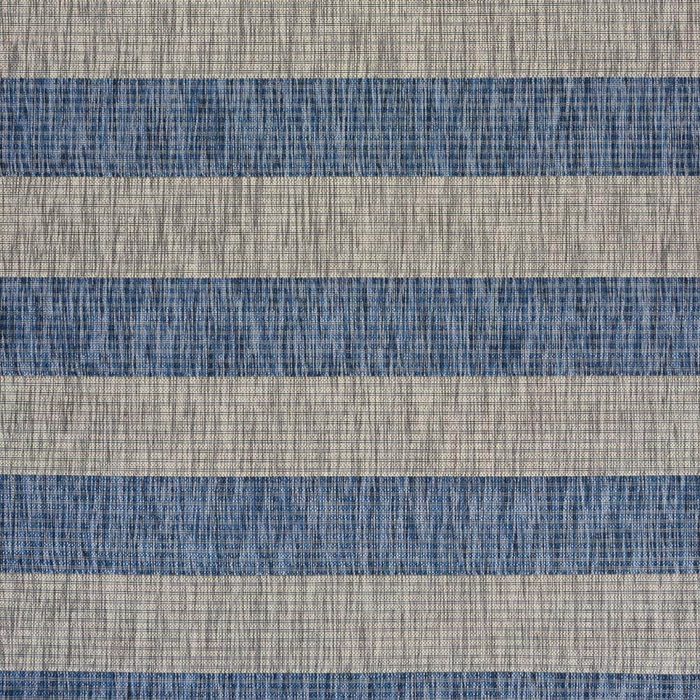 Coastal Charm Gray Synthetic 5' x 7' Indoor/Outdoor Area Rug