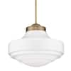 Ingalls 16W Modern Brass Metal Clear Glass Pendant Light