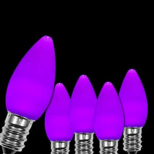 OptiCore C7 LED Purple Smooth/Opaque Replacement Light Bulbs (25-Pack)