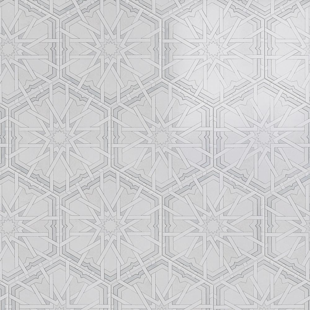 Radiant White Hexagon 7.88 in. x 9.45 in. Matte Porcelain Floor and Wall Tile (9.9 sq. ft. /Case) price history on PriceWatchPro