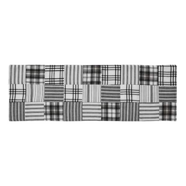 VHC BRANDS Sawyer Mill 8 in. W x 24 in. L Black Quilted Patchwork Cotton Table Runner