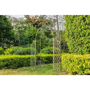 Jaida 87.8 in. x 68.5 in. Outdoor Iron Arbor