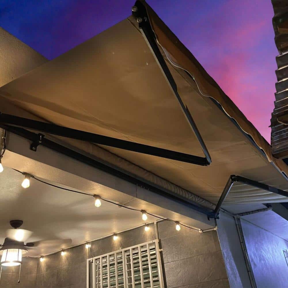 Sand Beige Polyester Patio Awning Fabric Replacement