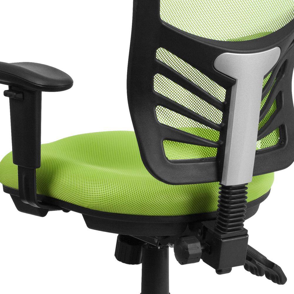 Mid-Back Green Mesh Adjustable Executive Swivel Office Chair
