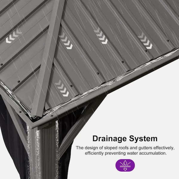 Patio34 Reviews for PURPLE LEAF 10 ft. x 13 ft. Bronze Aluminum